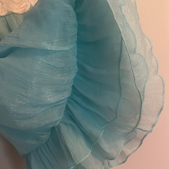 Regencycore J2 baby blue dusk blouse size M wave soft fabric sheer fairycor 100 - Picture 8 of 12